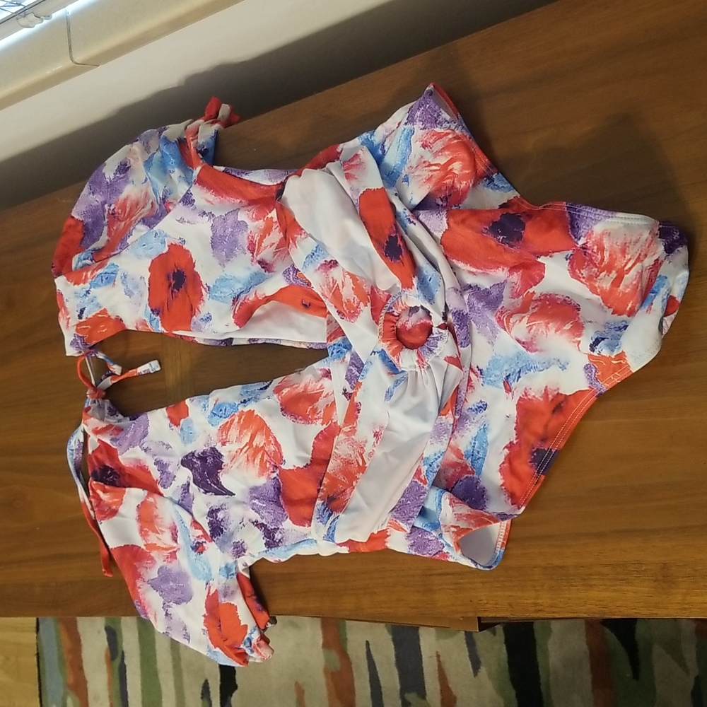 Brand new Bathing suit with sheer skirt